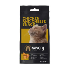 Ласощі для котів Savory Snack Chicken and Cheese 60 г (подушечки з куркою та сиром)
