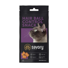 Ласощі для котів Savory Snack Hairball Control 60 г (подушечки для контролю утворення шерстяних грудочок)