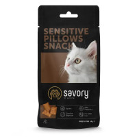 Лакомство для котов Savory Sensitive Pillows Snack 60 г (подушечки для кошек с чувствительным пищеварением)