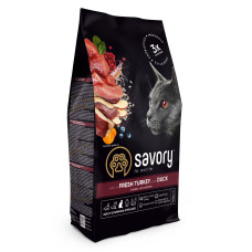 Сухий корм для котів Savory Adult Cat Steril Fresh Turkey and Duck 400 г - з індичкою та качкою