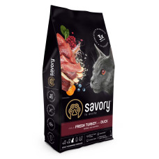 Сухий корм для котів Savory Adult Cat Steril Fresh Turkey and Duck 8 кг - з індичкою та качкою
