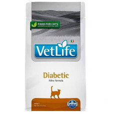Сухой корм Farmina Vet Life Diabetic для кошек контроль уровня глюкозы в крови при сахарном диабете 400 г
