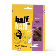 Ласощі для котів Half&Half Meaty Strips Adult 50 г - качка