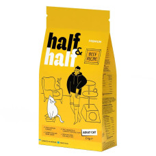 Сухий корм для котів Half&Half Adult 2 кг - яловичина