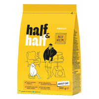 Сухой корм для кошек Half&Half Adult  300 г - говядина