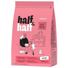 Сухий корм для кошенят Half&Half Kitten 300 г  - яловичина