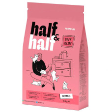 Сухий корм для кошенят Half&Half Kitten 8 кг  - яловичина