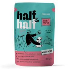 Вологий корм для собак Half&Half Adult 100 г*22 шт - яловичина