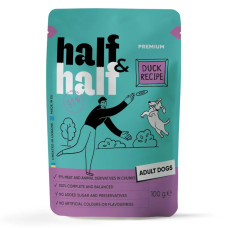 Вологий корм для собак Half&Half Adult 100 г*22 шт - качка