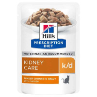 Вологий корм Hills (Хілс) PD Feline k/d Kidney Care з куркою для котів із захворюваннями нирок 85 г*12 шт