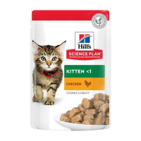Вологий корм для кошенят і кішок у період вагітності та лактації Hills Science Plan Kitten Chicken -  з куркою 85 г*12 шт