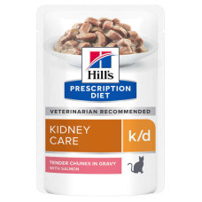 Влажный корм Hills (Хилс) PD Feline k/d Kidney Care с лососем для кошек с заболеваниями почек 85 г*12 шт