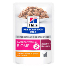 Влажный корм Hills (Хилс) PD Feline Gastrointestinal Biome с курицей для улучшения пищеварения и поддержки ЖКТ у кошек 85г*12 шт