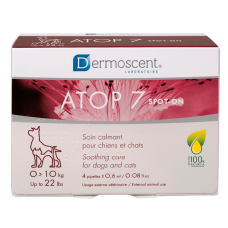 Dermoscent ATOP 7 spot-on для котів та собак – подразнення, суха шкіра, атопія, 4 піпетки*0.6 мл